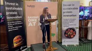 Elena Walden talks about cultivated meat at UK Parliamentary event.