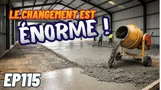 EP115 ON COULE LA DEUXI&Egrave;ME DALLE DU HANGAR&hellip; C&rsquo;EST DINGUE COMME &Ccedil;A AGRANDIT !