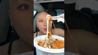 SPICY RICE CAKE MUKBANG🌶️#shorts #mukbang #food