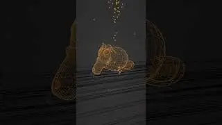 Suzan Dissolve wireframe #satisfying #creativeblender #3dart #3danimation#blender3d #particles