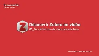 Zotero en vidéo : 01_démonstration générale