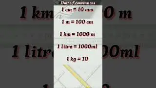 Unit of conversion  । conversion of unit । unit conversion । How to change units। m, CM, km, l, cm&sup3;
