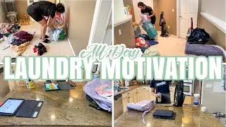 EXTREME LAUNDRY MOTIVATION 2022 | ALL DAY LAUNDRY ROUTINE | WASH FOLD REPEAT | CLEANING MOTIVATION