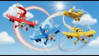 Tres pequeños aviones de juguete vuelan | Rimas para Niños y Canciones Infantiles
