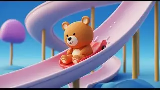 The Bear Escape The Racer Slides | Fun Adventure & Action Rhyme for Kids | Nursery Rhymes & Songs