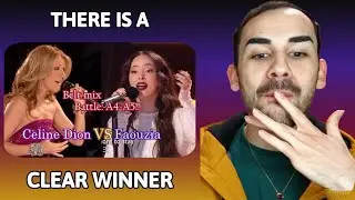 Vocal Battle: Celine Dion VS Faouzia | Belt/Mix Comparison (A4 - A5) | Reaction