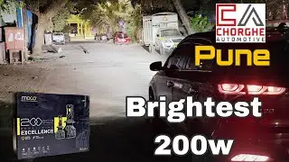 🔥powerfull🔥MOCO 200w headlight light setup 🙈for your car in Pune by Chorghe automotive | 📞9579582030