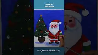 Adorable Santa and Tree in Minutes @PaintAcademy