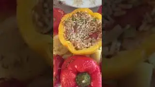 Yemista ( Stuffed bellypeppers and tomatoes)
