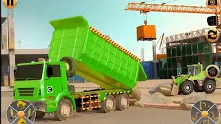 Truck Road in Ice Road Builder construction in ice Road Builder #toys #cartoon #gaming #jcb #truck