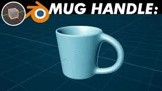 Easy Cup / Mug Handle with Bridge Edge Loops, Blender 3D Tutorial