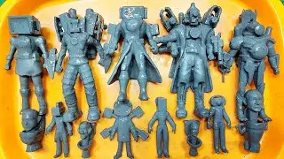 MEMBERSIHKAN MAINAN SKIBIDI TOILET, Skibidi toys,  SpeakerMan, CameraMan, ClockMan, TVman, Drillman