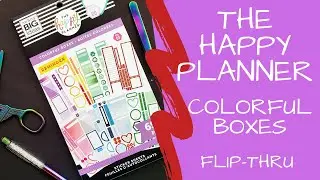 Colorful Boxes | Sticker Book Flip-Thru | Happy Planner 2020 Spring Release