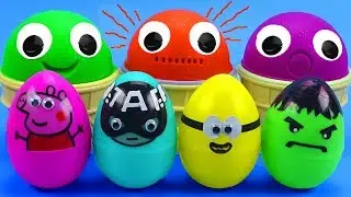 3 Colors Play Doh Ice Cream Cups Surprise Eggs Shopkins Kinetic Sand Yowie Kinder