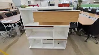 Sedus Sideboard Schrank Aktenschrank wei&szlig; braun 3-OH 120x135 B&uuml;rom&ouml;bel sb0437
