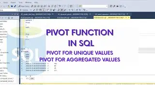 SQL | PIVOT Data in SQL | PIVOT Function