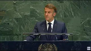 French President Emmanuel Macron speaks on Two-State Israeli-Palestinian Solution