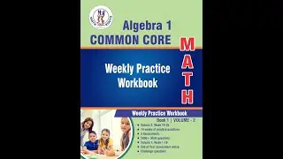📘COMMON CORE Algebra 1 Test Prep Workbook Volume 2 | Book Preview