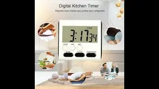 Kitchen Magnetic Digital Kitchen Timer 24 Hours Count Up Down Alarm Clock Timer (English Version)