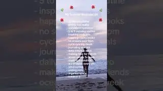 My Summer Wellness List 🎀💗 #wellness #summer #shorts