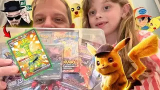 CARTAS POK&Eacute;MON 😱🔥 Pi e o Papai ABRINDO PACKS com CARTAS RARAS! Valeu a pena? ⚡🃏