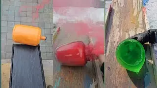 Breaking Glass Bottle 🍾⚡🔥Crushing Crunchy And Soft thing !
