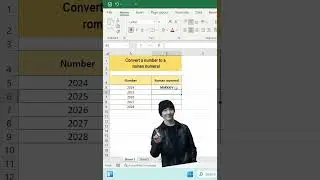 How convert numbers to Roman numerals #excel #excelspreadsheet #microsoftoffice #spreadsheetsoftware