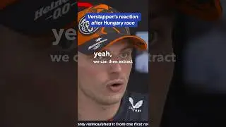 Max Verstappen's post-race interview after a frustrating race in Hungary #f1 #hungary #verstappen