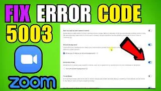 How To Fix Zoom Error Code 5003 (2026) (New Update)