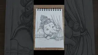 Cute Bal Ganesha Drawing ✨ #ganeshadrawing #art #drawing #balganesha #Artzmuse