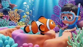 Finding Nemo Baby Nemo Swam Into a Kelp Maze | Nursery Rhymes for Kids & Baby Songs