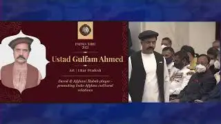President Kovind presents Padma Shri to Ustad Gulfam Ahmed for Art