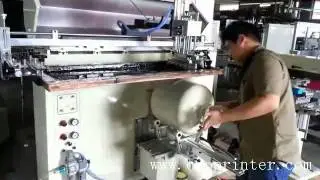 curved screen printer for steel cylinder bottle round object