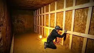 Building a house in the forest (ASMR) - This guy built a modern mini basement house all by himself