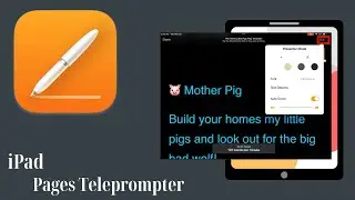 Pages Teleprompter| Transform Your iPad into a Easy to Use Teleprompter
