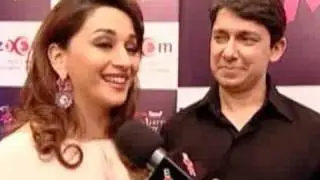 Madhuri Dixit with her hubby at the Bombay Times party