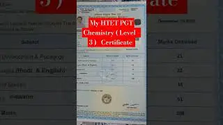 HTET PGT Chemistry Qualified 📜 🎯📚 #Above100 #qualified #htetpgtchemistry #quantumminds