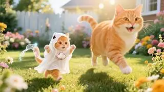 Ghost Cookie Courage! #cute #cat #funny #animals #viralvideo #kitten