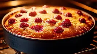 Raspberry Cake in 5 Minutes! Just 6 Ingredients. A Recipe from a 1950s Magazine!