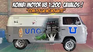 KOMBI MOTOR V8 COM 1200 CAVALOS - A KOMBI MAIS R&Aacute;PIDA DO PLANETA? FAZ 25 LITROS POR KM!