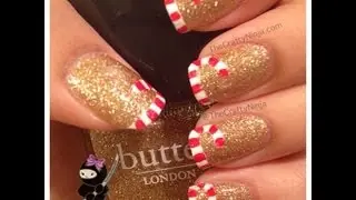 Candy Cane French Tips by The Crafty Ninja