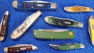 Case knives: Variations in handle color, Natural Materials, and handcrafted imperfections...