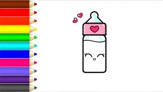 Drawing Baby Bottles for Kids | Fun and Easy Tutorial