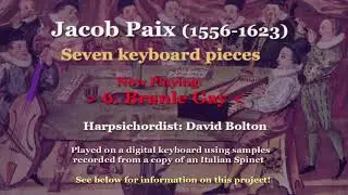 Jacob Paix (1556-1623): Seven keyboard Pieces
