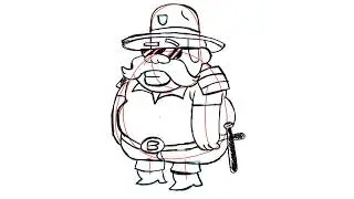 How to draw sheriff blubs from gravity falls