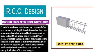 DESIGN R.C.C BEAMS OF WORKING STRESS METHOD| PROBLEM -8| REINFORCED CONCRETE STRUCTURES|CIVILGURUVU
