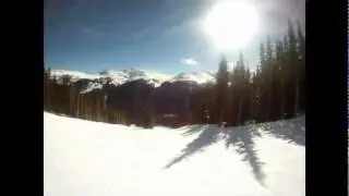 gopro HD skiing copper with huge crash in bowl
