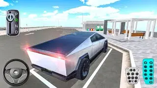 New Electric car Tesla Cybertruck in Highway Sleep Rest Area - 3D Driving Class Android ios gameplay
