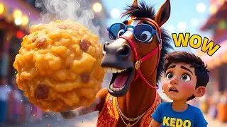 घोड़ा खाए पकौड़ा 🐴🥟 | Funny Hindi Rhymes for Kids | Ghoda Aur Pakoda Hindi Song