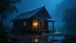 Heavy Rain on Roof for Sleep 🌧️ Calming Rainstorm White Noise for Insomnia Relief and Relaxation 😴